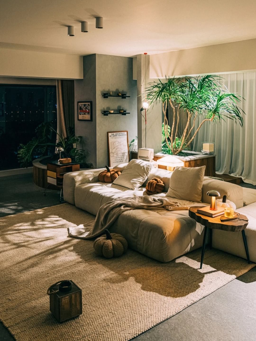 Cozy warm-toned living room